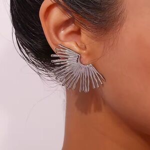 Anthropologe star new Silver Winged Earrings